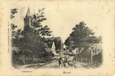 14554 Gezicht in de Achter Oude Kerk met bebouwing te Soest.